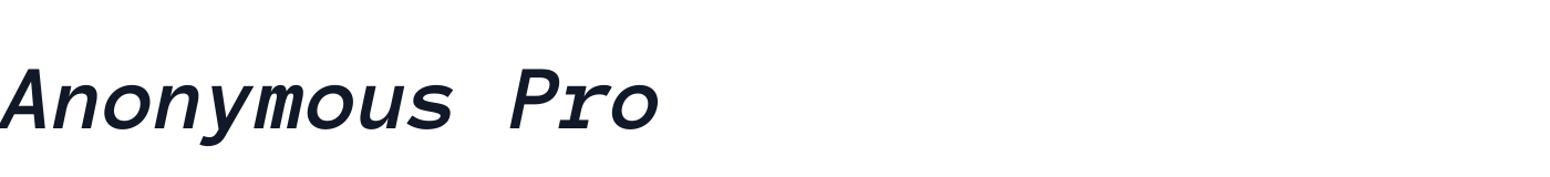 Anonymous Pro — AnonymousPro-BoldItalic.ttf