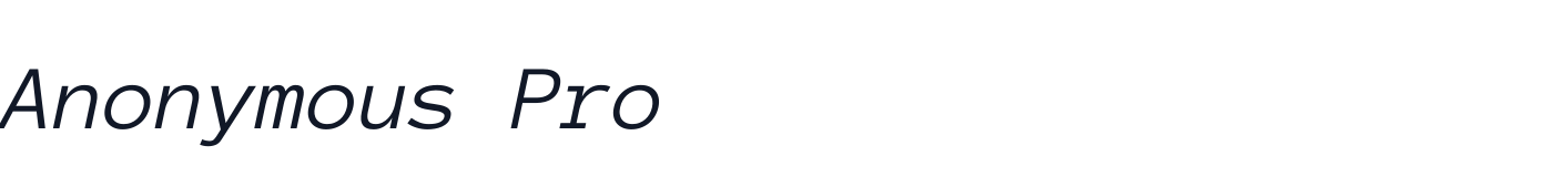 Anonymous Pro — AnonymousPro-Italic.ttf