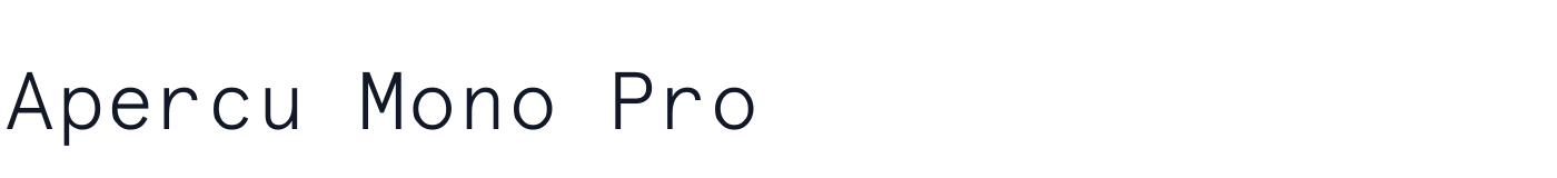 Apercu Mono Pro — ApercuMonoPro-Light.ttf
