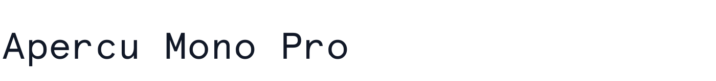 Apercu Mono Pro — ApercuMonoPro-Regular.ttf