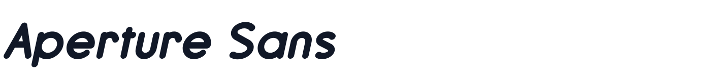 Aperture Sans — aperture-sans-black-italic.ttf