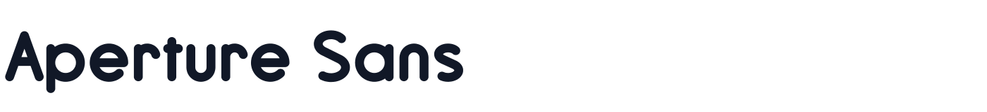 Aperture Sans — aperture-sans-black.ttf