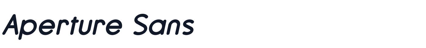 Aperture Sans — aperture-sans-bold-italic.ttf