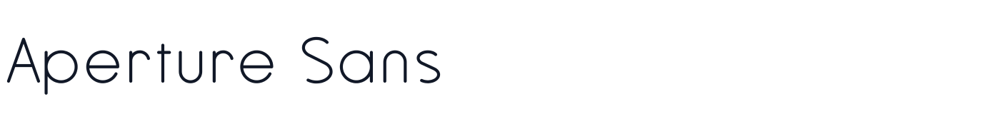Aperture Sans — aperture-sans-light.ttf