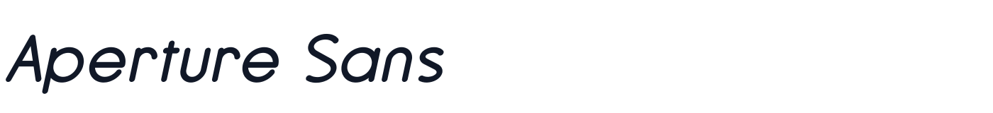 Aperture Sans — aperture-sans-medium-italic.ttf