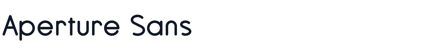 Aperture Sans — aperture-sans-medium.ttf