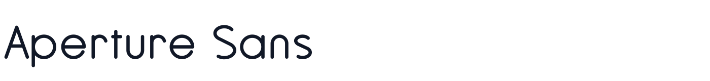 Aperture Sans — aperture-sans.ttf