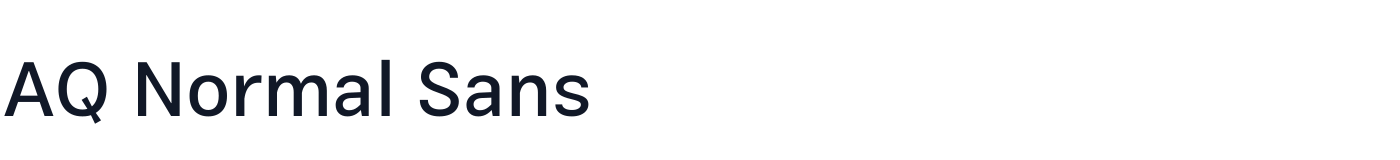 AQ Normal Sans — AQNormalSans-Medium.ttf