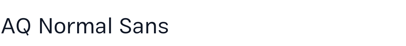 AQ Normal Sans — AQNormalSans-Regular.ttf
