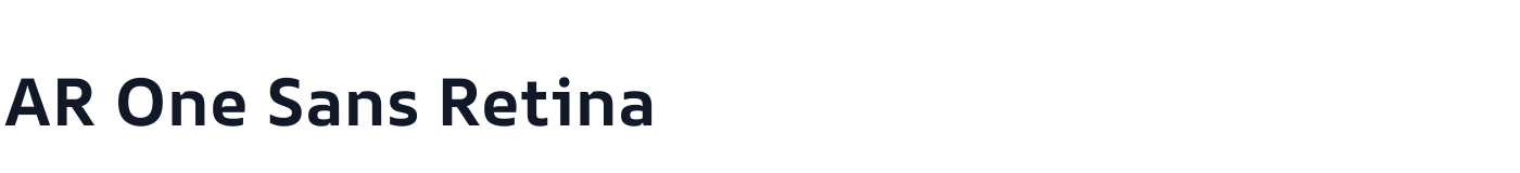 AR One Sans Retina — AROneSansRetina-Bold.ttf