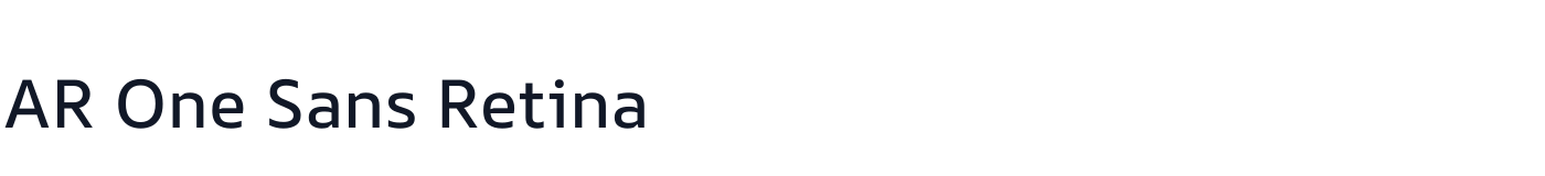 AR One Sans Retina — AROneSansRetina-Medium.ttf