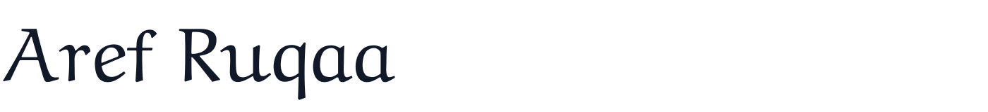 Aref Ruqaa — ArefRuqaa-Regular.ttf