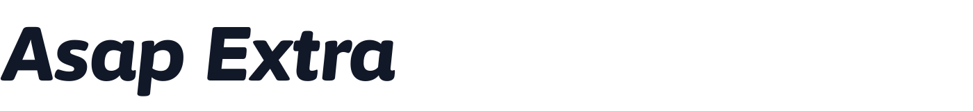 Asap Extra — AsapSemiExpanded-ExtraBoldItalic.otf