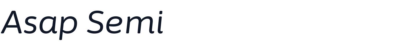 Asap Semi — AsapSemiExpanded-Italic.otf