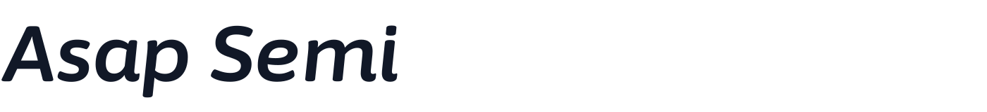 Asap Semi — AsapSemiExpanded-SemiBoldItalic.otf