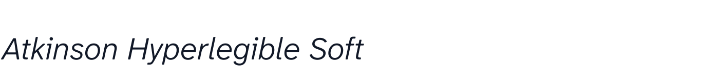 Atkinson Hyperlegible Soft — AtkinsonHyperlegibleSoft-LightItalic.ttf