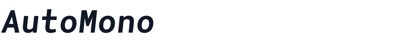 AutoMono — AutoMono-Bold-Italic.ttf