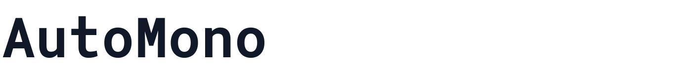 AutoMono — AutoMono-Bold.otf