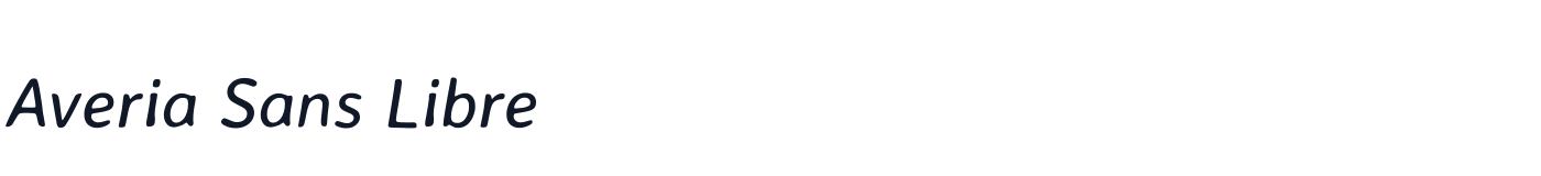 Averia Sans Libre — AveriaSansLibre-Italic.ttf