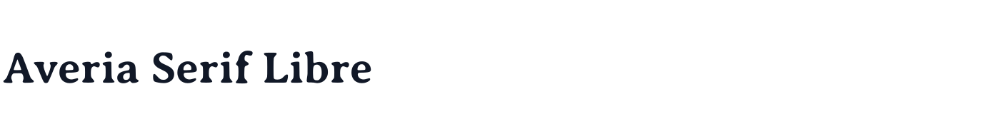 Averia Serif Libre — AveriaSerifLibre-Bold.ttf