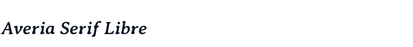 Averia Serif Libre — AveriaSerifLibre-BoldItalic.ttf