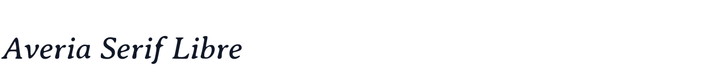 Averia Serif Libre — AveriaSerifLibre-Italic.ttf
