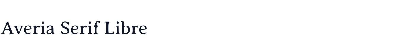 Averia Serif Libre — AveriaSerifLibre-Light.ttf