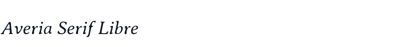Averia Serif Libre — AveriaSerifLibre-LightItalic.ttf
