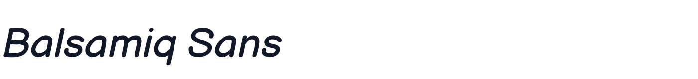 Balsamiq Sans — BalsamiqSans-Italic.ttf