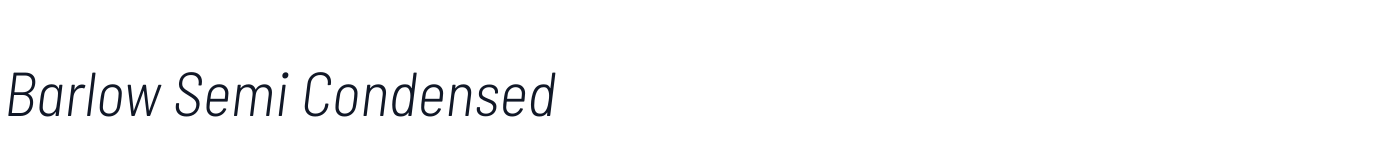 Barlow Semi Condensed — BarlowSemiCondensed-LightItalic.ttf