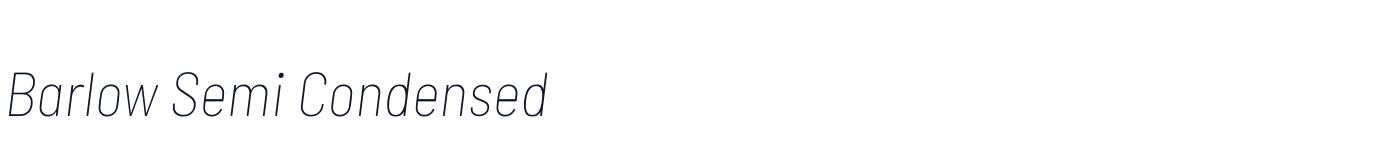 Barlow Semi Condensed — BarlowSemiCondensed-ThinItalic.ttf