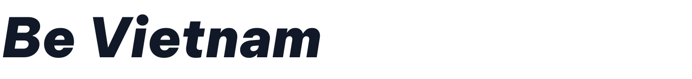 Be Vietnam — BeVietnam-BlackItalic.ttf