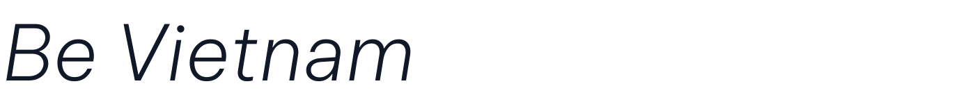 Be Vietnam — BeVietnam-LightItalic.ttf