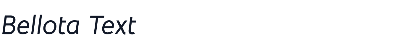 Bellota Text — BellotaText-BoldItalic.ttf