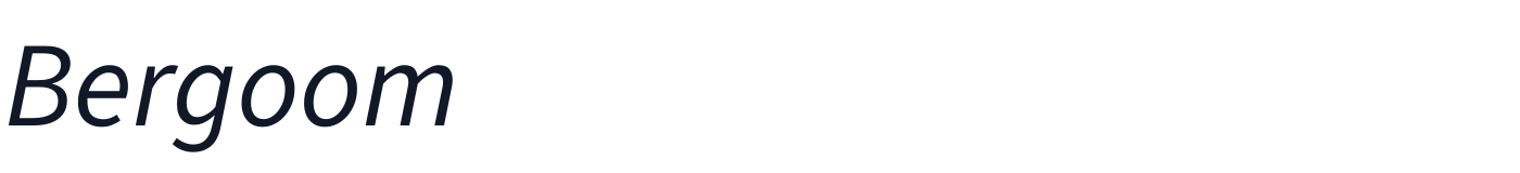 Bergoom — Bergoom-Italic.otf