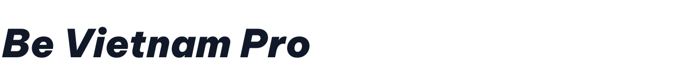 Be Vietnam Pro — BeVietnamPro-BlackItalic.ttf