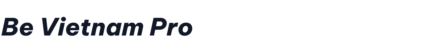 Be Vietnam Pro — BeVietnamPro-ExtraBoldItalic.ttf