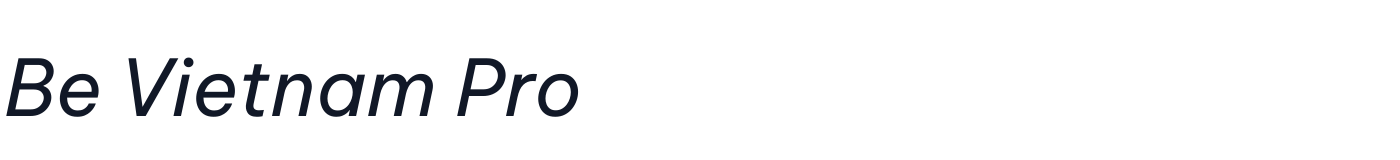 Be Vietnam Pro — BeVietnamPro-Italic.ttf