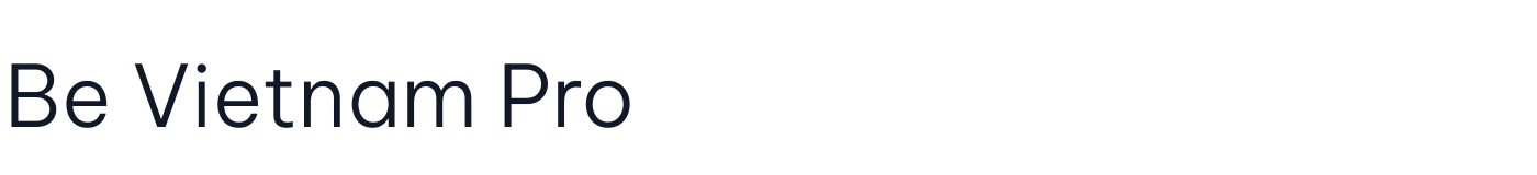 Be Vietnam Pro — BeVietnamPro-Light.ttf