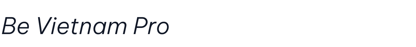 Be Vietnam Pro — BeVietnamPro-LightItalic.ttf
