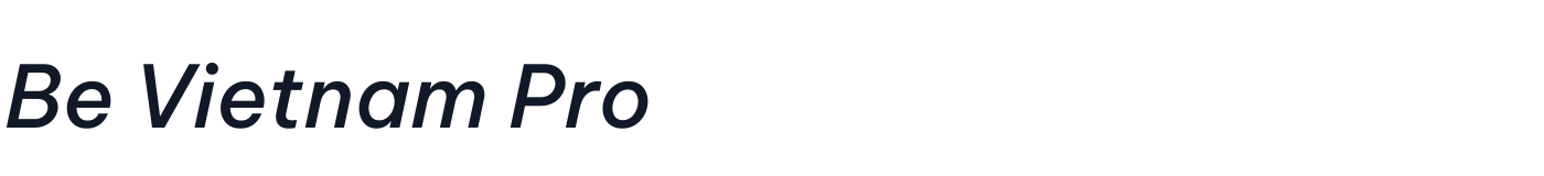 Be Vietnam Pro — BeVietnamPro-MediumItalic.ttf