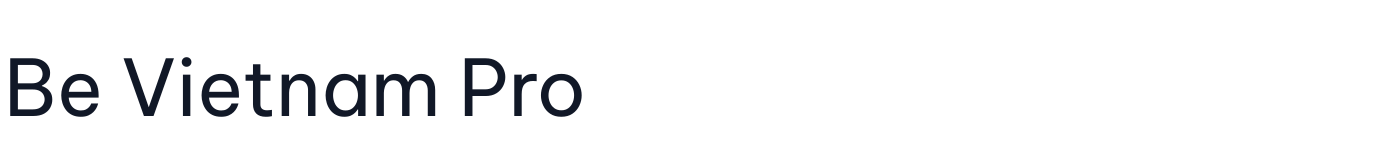 Be Vietnam Pro — BeVietnamPro-Regular.ttf