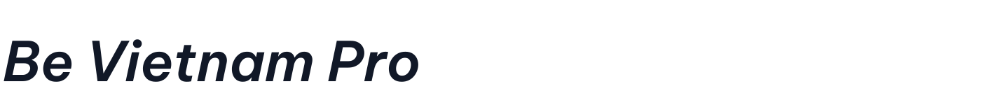 Be Vietnam Pro — BeVietnamPro-SemiBoldItalic.ttf
