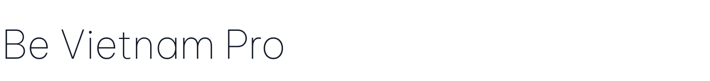 Be Vietnam Pro — BeVietnamPro-Thin.ttf
