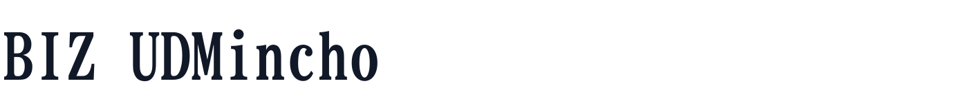 BIZ UDMincho — BIZUDMincho-Bold.ttf