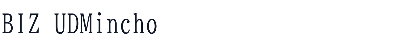BIZ UDMincho — BIZUDMincho-Regular.ttf