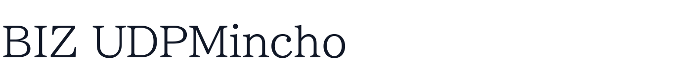 BIZ UDPMincho — BIZUDPMincho-Regular.ttf