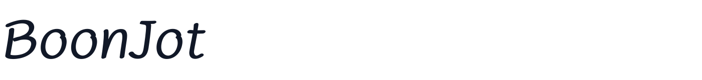BoonJot — BoonJot-Italic.otf