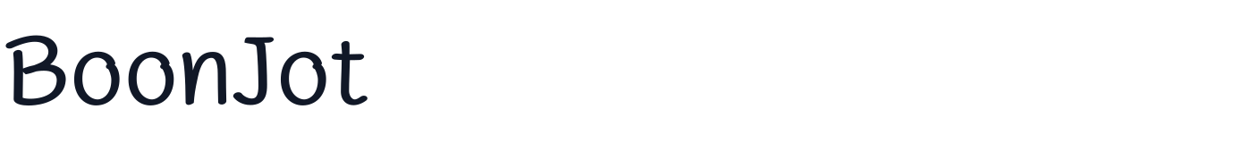 BoonJot — BoonJot-Regular.otf