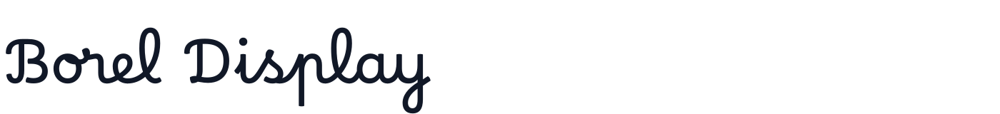 Borel Display — BorelDisplay-Regular.ttf